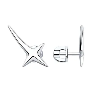 SKLV by SOKOLOV -Falling Star Silver Stud Earrings