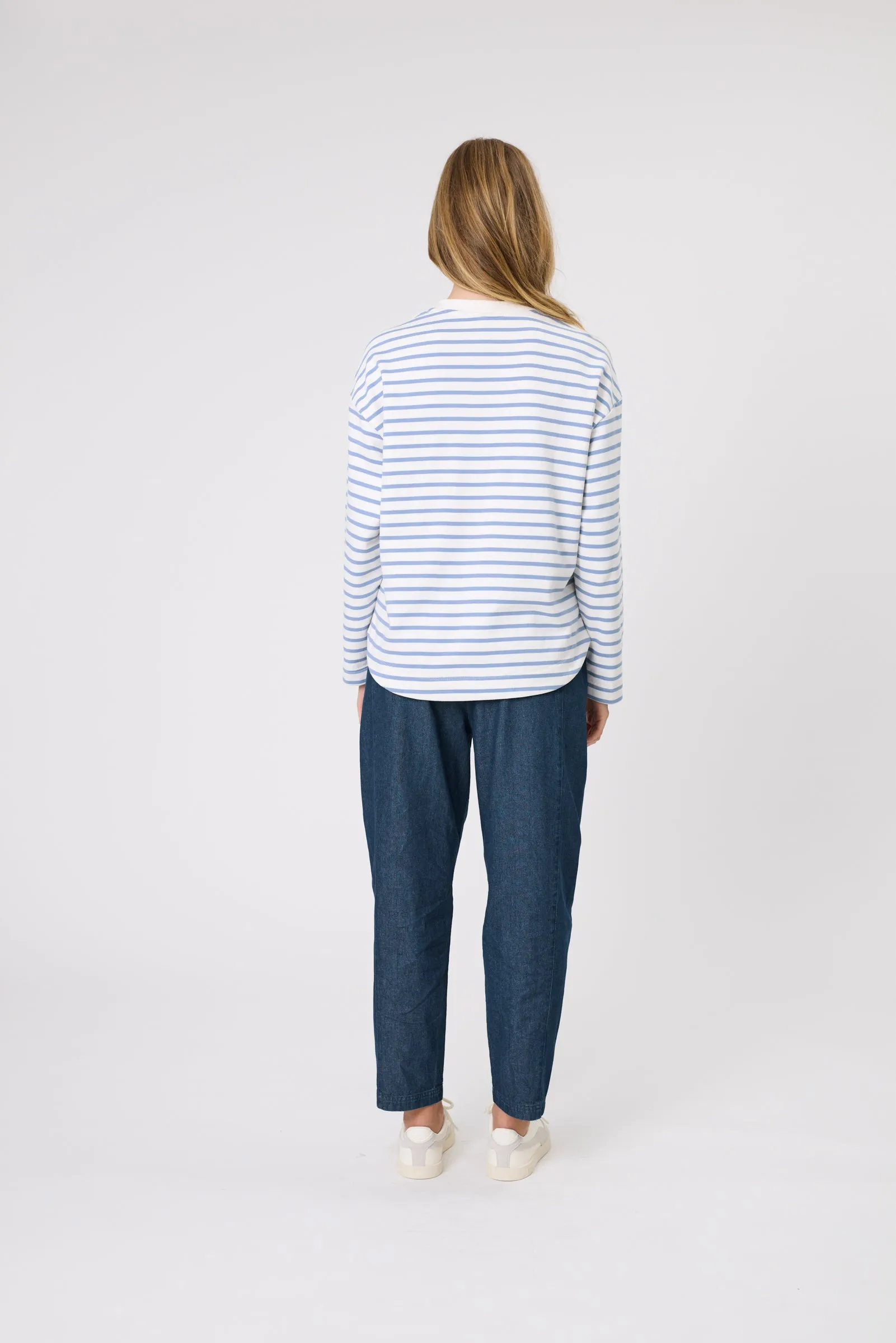 Solo Crew Sweat - Powder Stripe