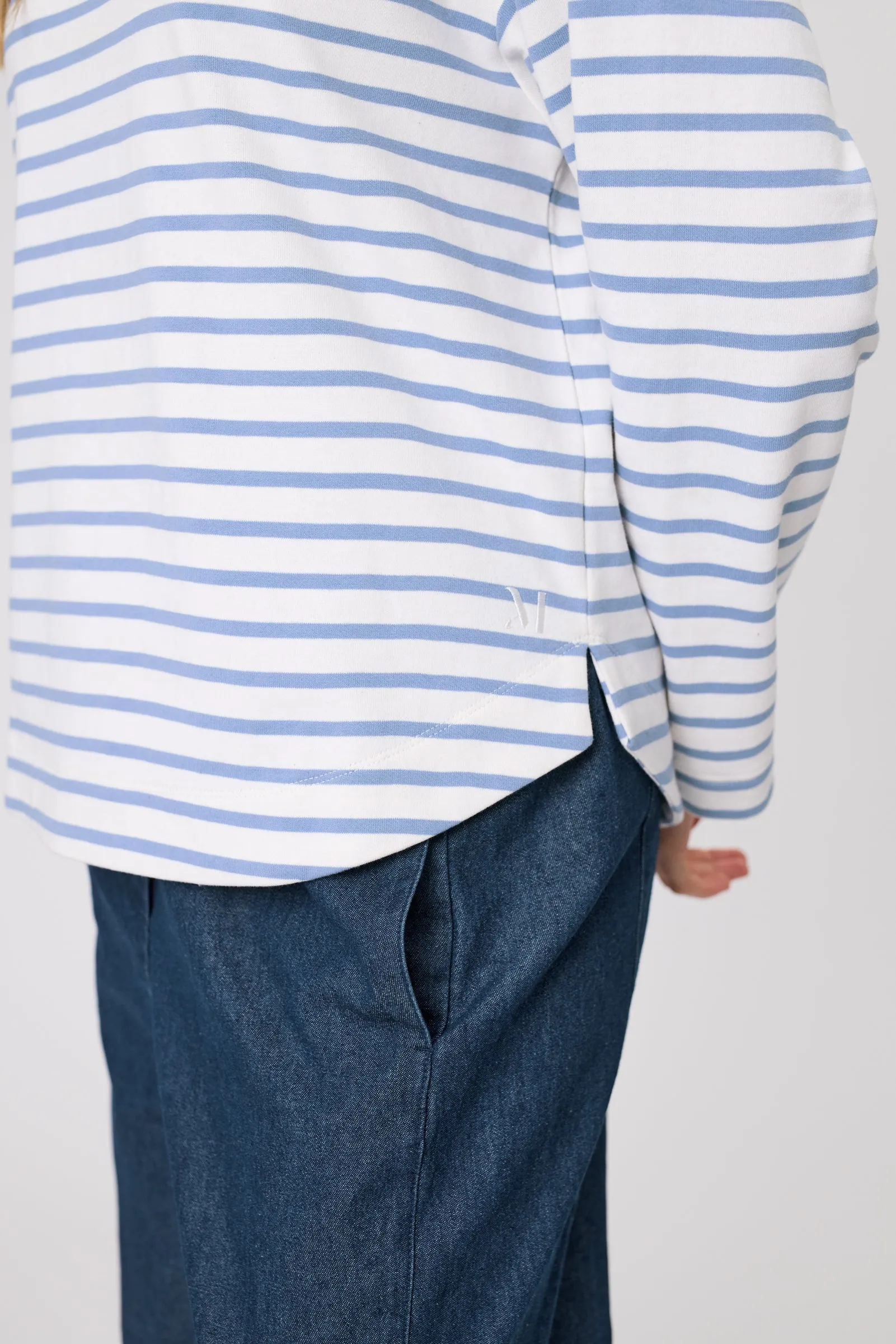 Solo Crew Sweat - Powder Stripe