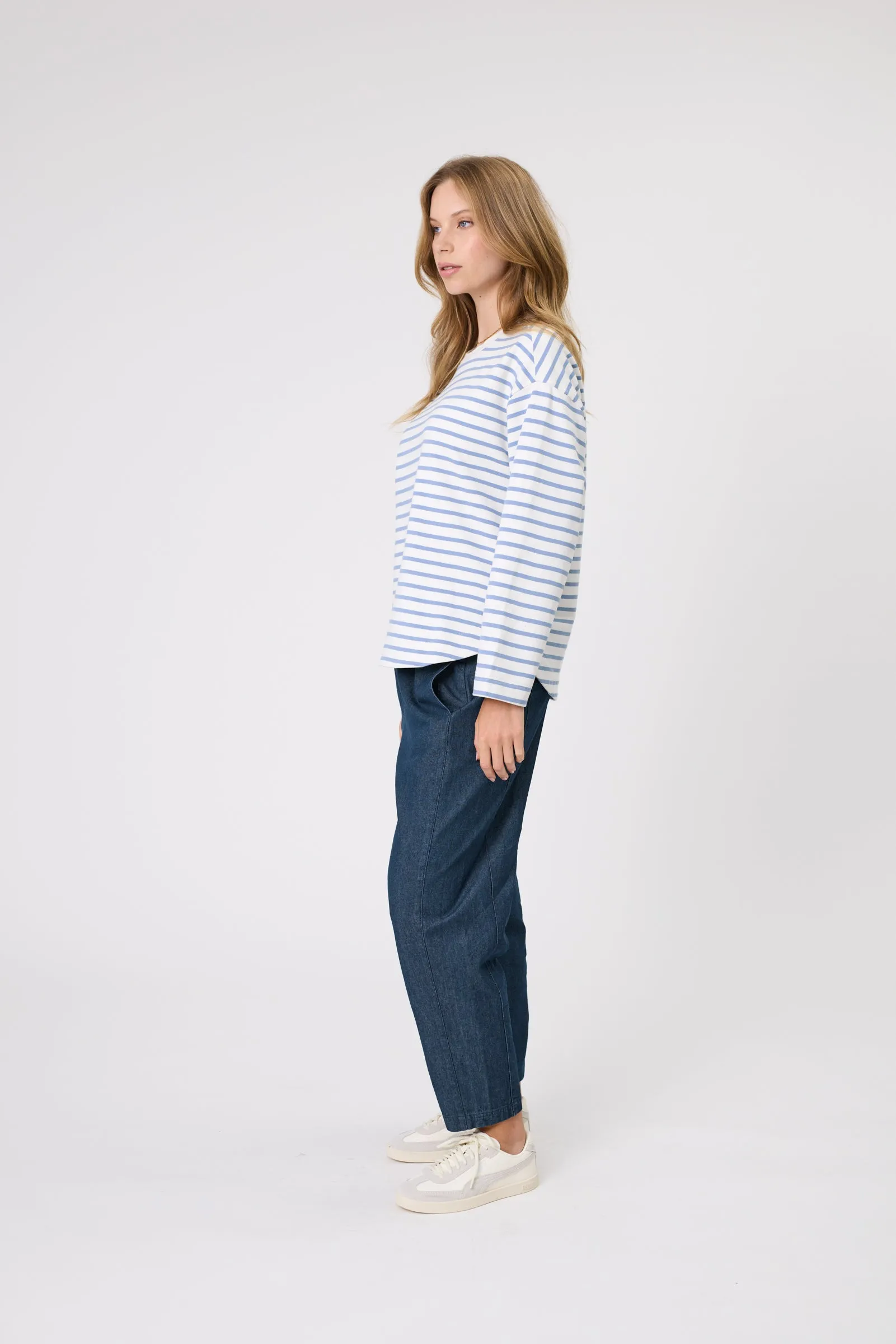 Solo Crew Sweat - Powder Stripe