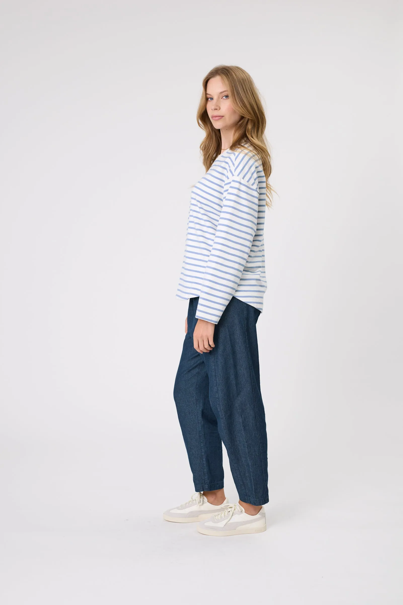 Solo Crew Sweat - Powder Stripe