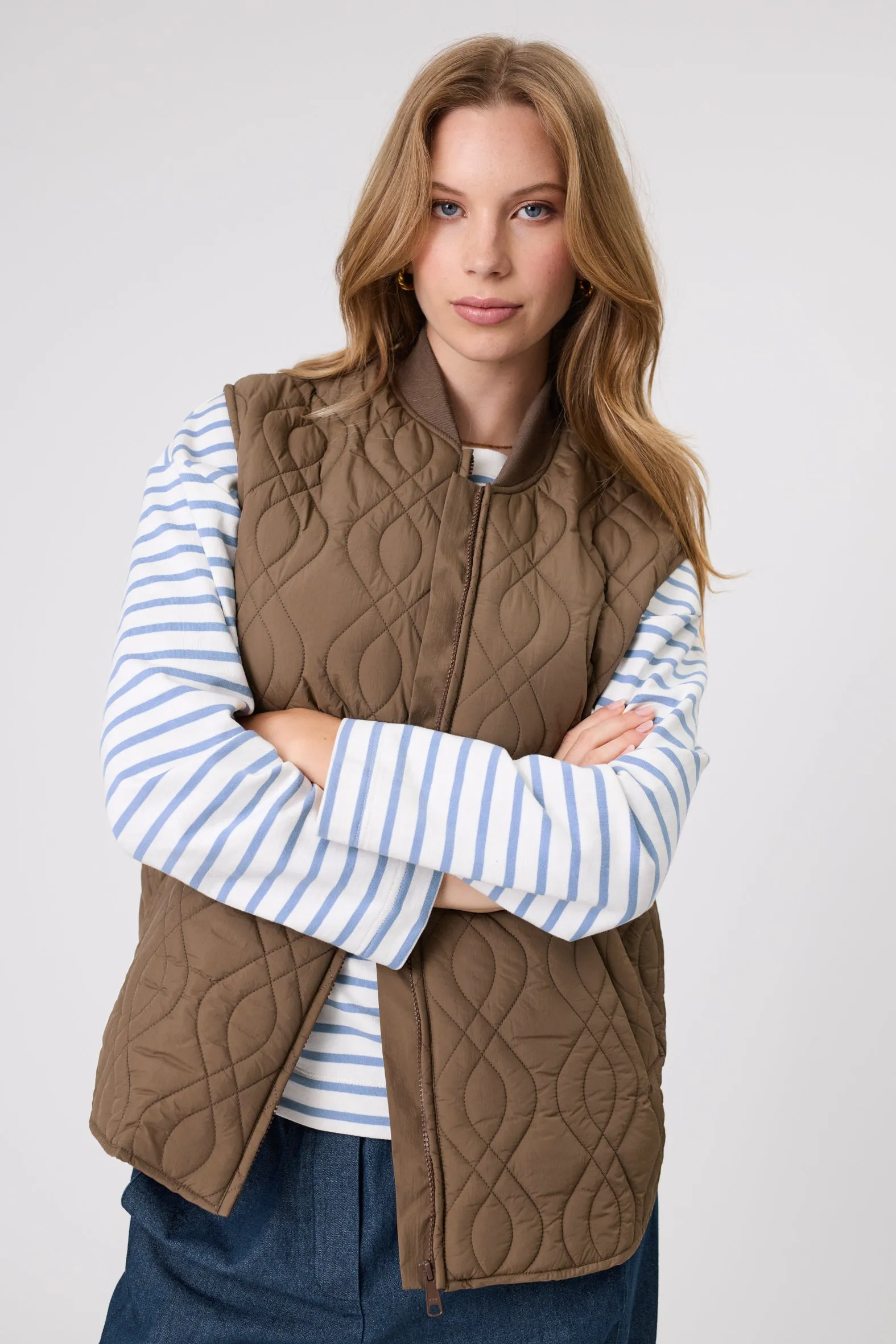 Solo Crew Sweat - Powder Stripe