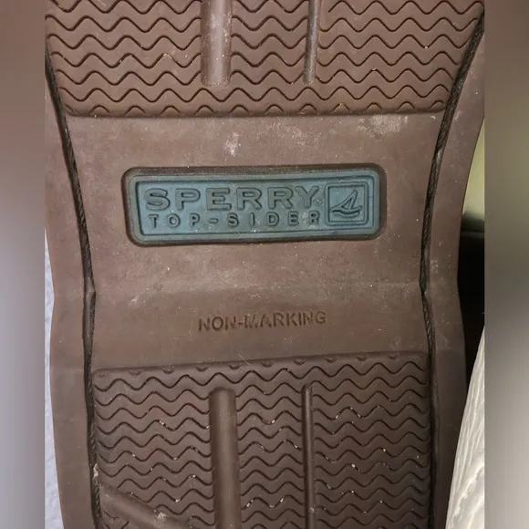 Sperry cream/brown leather loafers