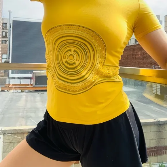 Sport Tennis Run Black Nylon Skort Short Shorts Skirt XS S M