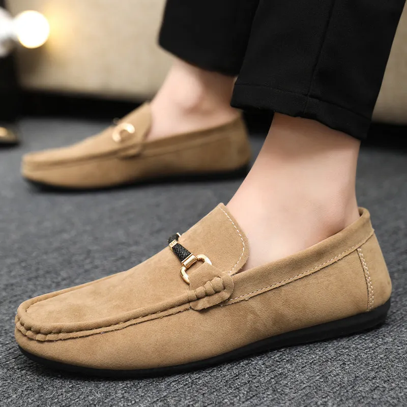 Spring and summer Doudou shoes men's casual shoes cloth shoes lazy shoes driving breathable one pedal men's shoes foreign trade large size 4546