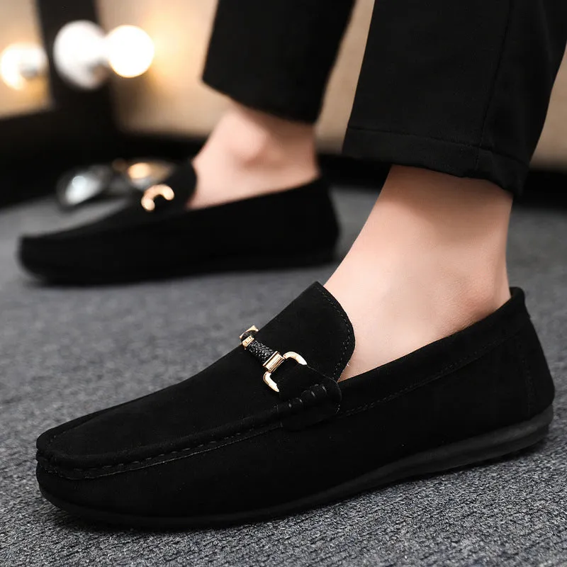 Spring and summer Doudou shoes men's casual shoes cloth shoes lazy shoes driving breathable one pedal men's shoes foreign trade large size 4546