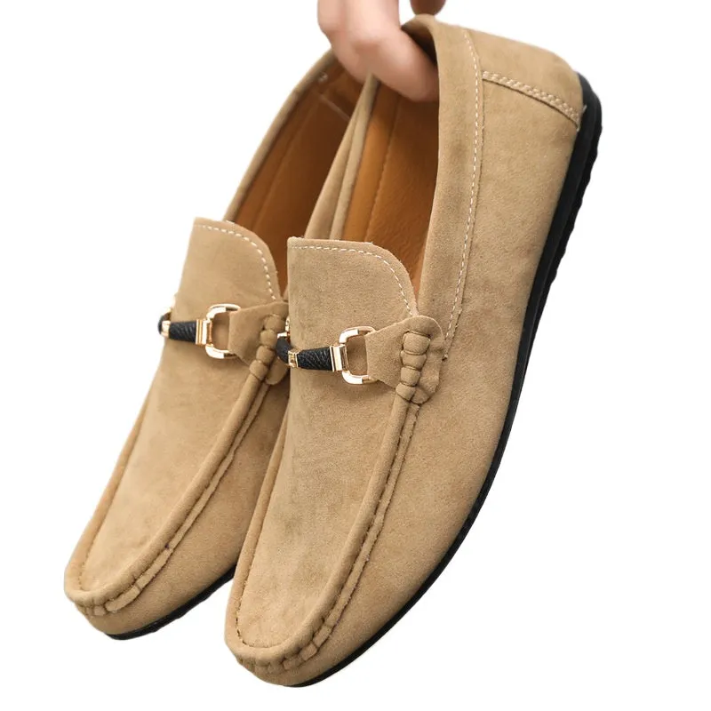 Spring and summer Doudou shoes men's casual shoes cloth shoes lazy shoes driving breathable one pedal men's shoes foreign trade large size 4546