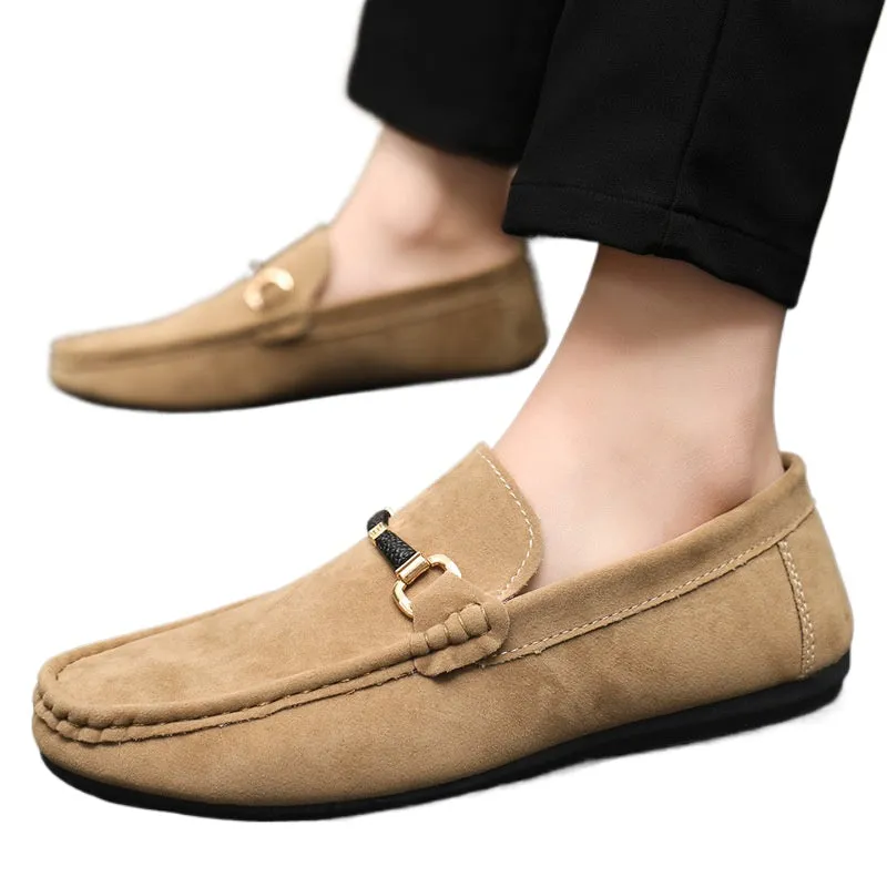 Spring and summer Doudou shoes men's casual shoes cloth shoes lazy shoes driving breathable one pedal men's shoes foreign trade large size 4546