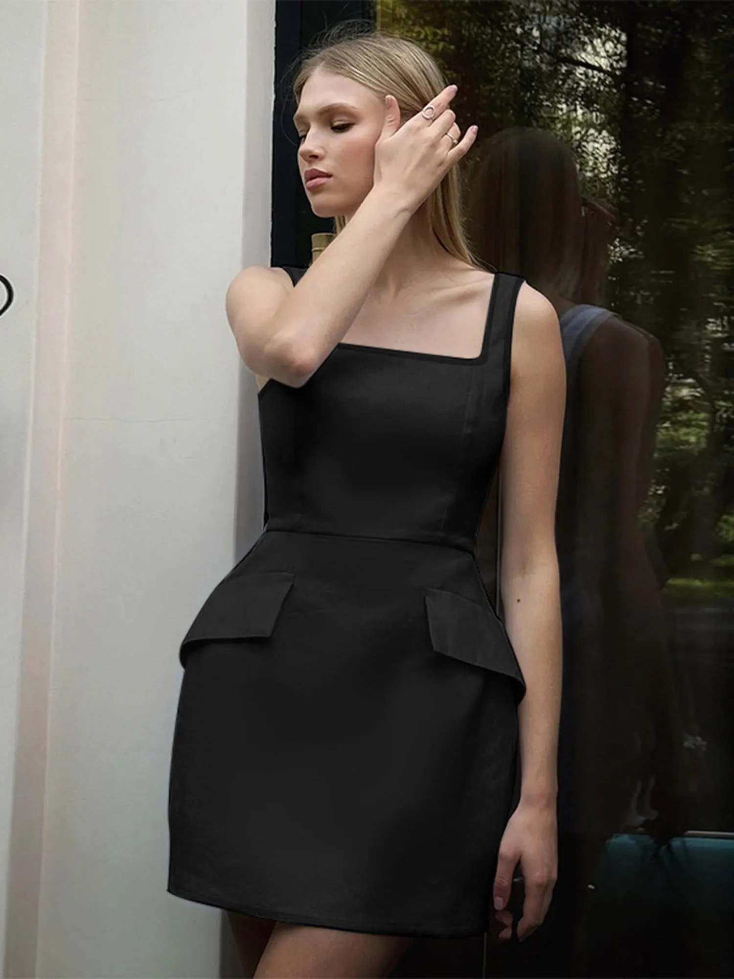 Square Neck Shift Dress