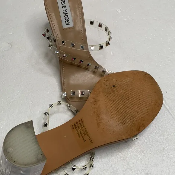 Steve Madden clear studs sandals size 8.5