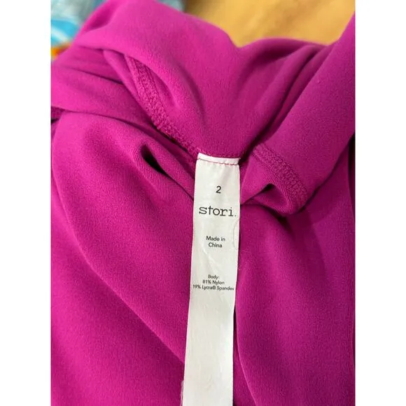 Stori Sports Bra &amp; Perseverance Tight Activewear Set Fuchsia Pink Women's Size 2