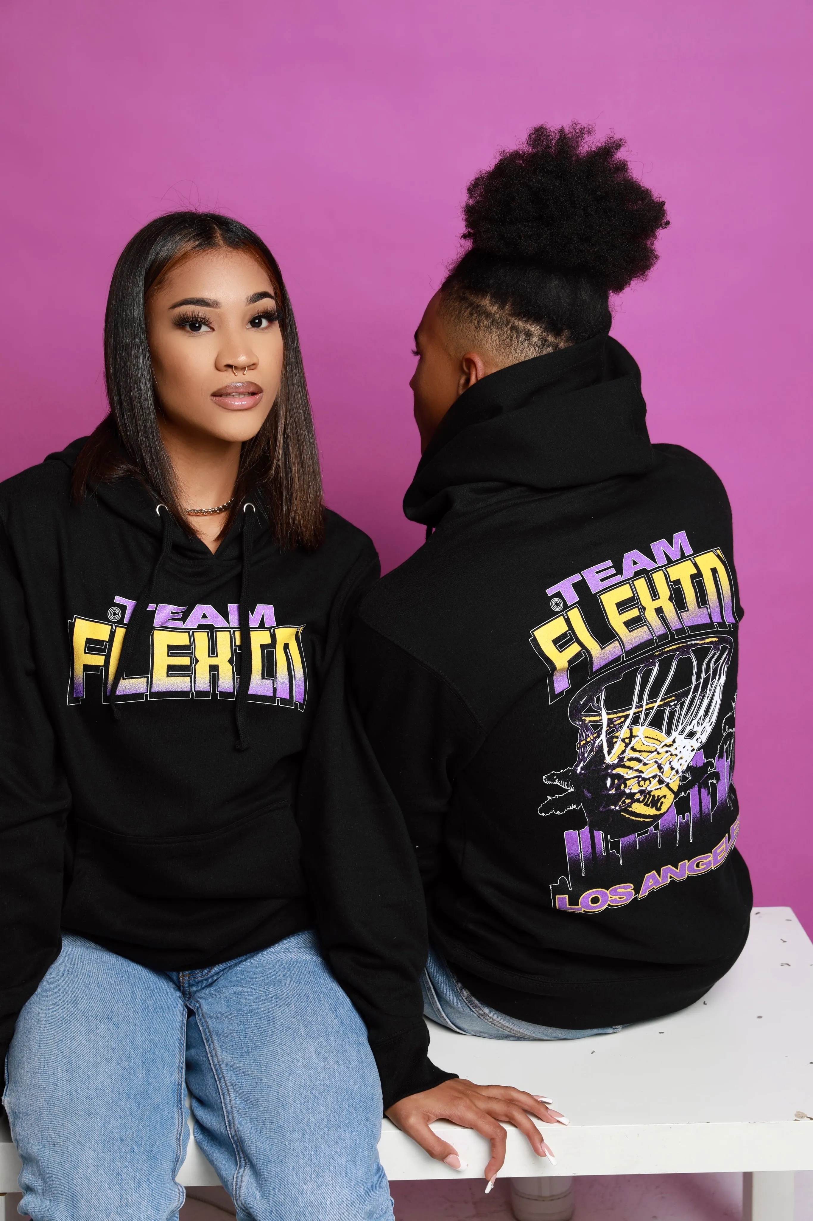 Team Flexin' Black Hoodie