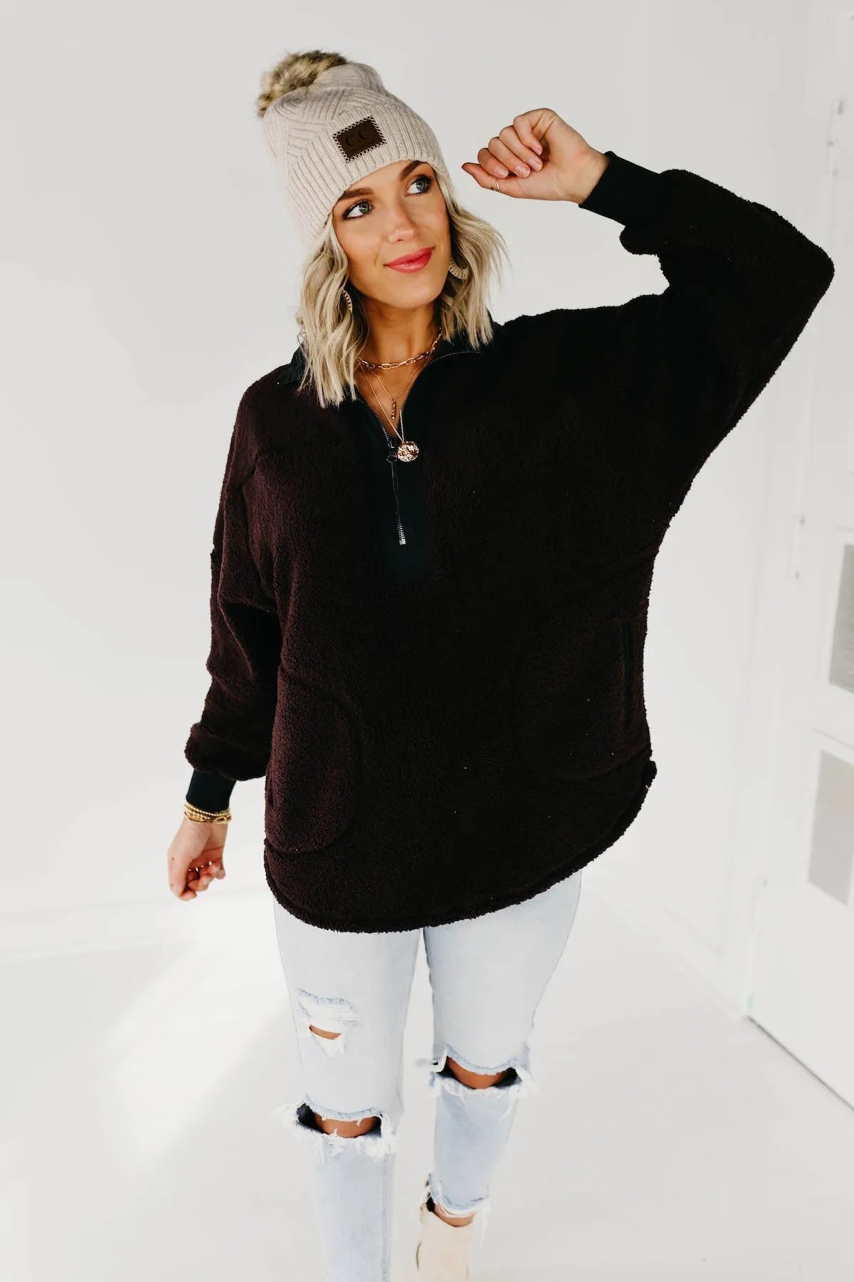The Brynn Woobie Pullover - Huckleberry