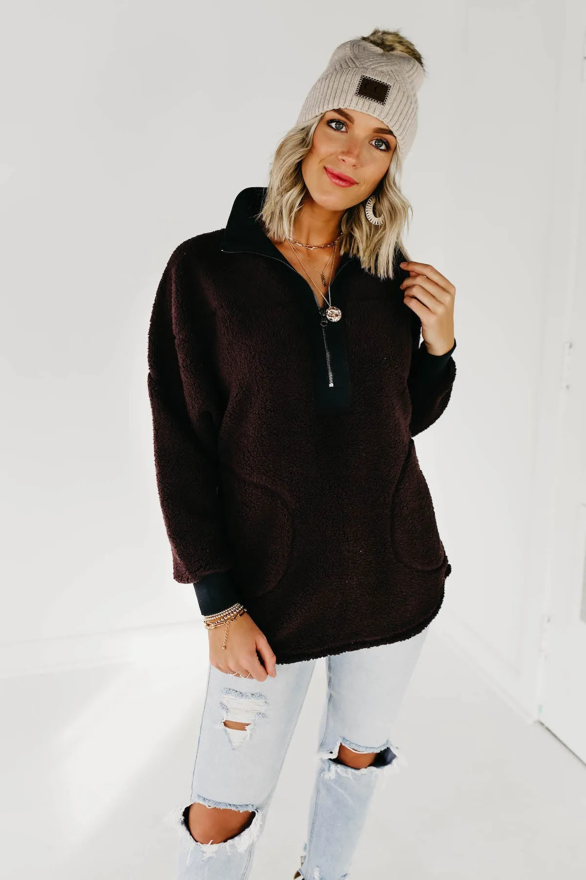The Brynn Woobie Pullover - Huckleberry