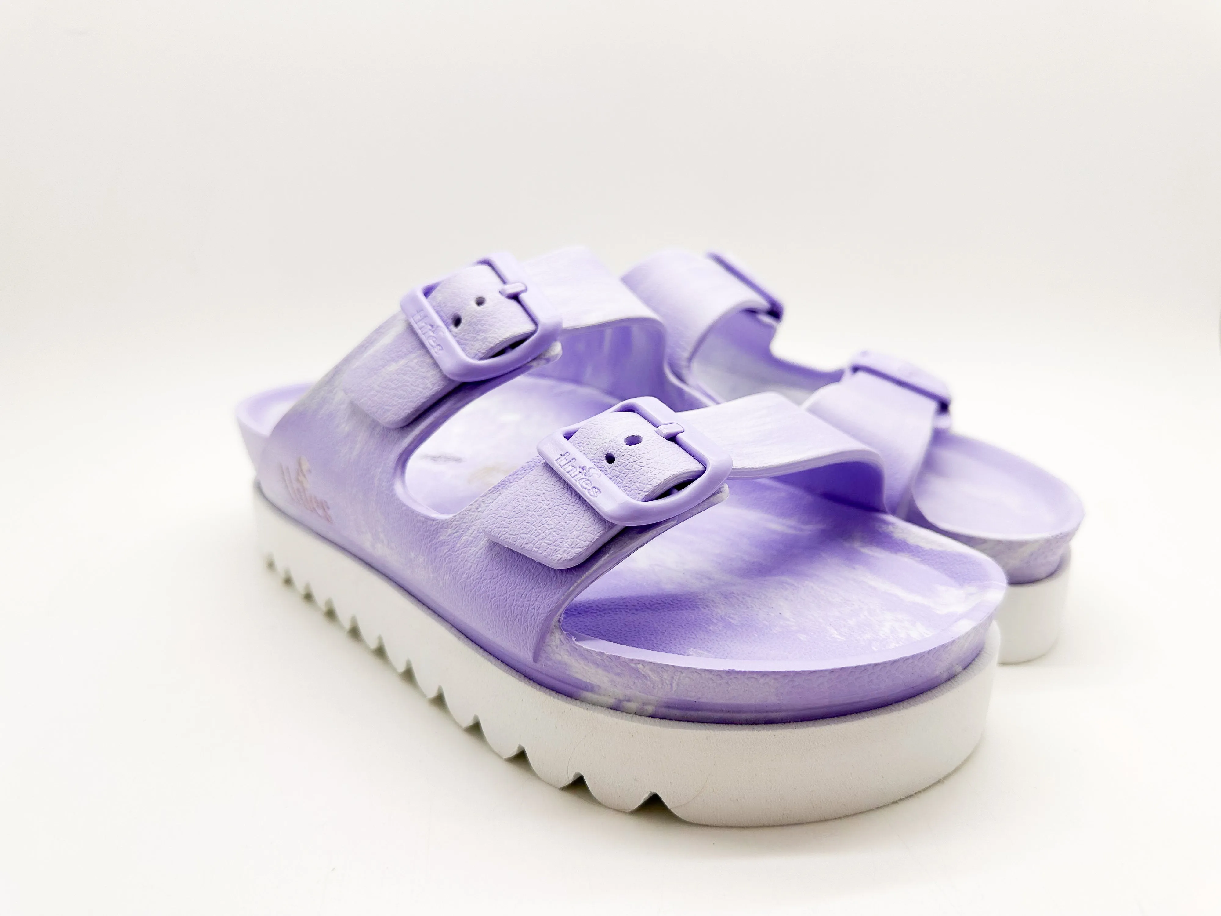 thies 1856 ® Ecofoam Plateau Sandal Two-Tone vegan white lavender (W)
