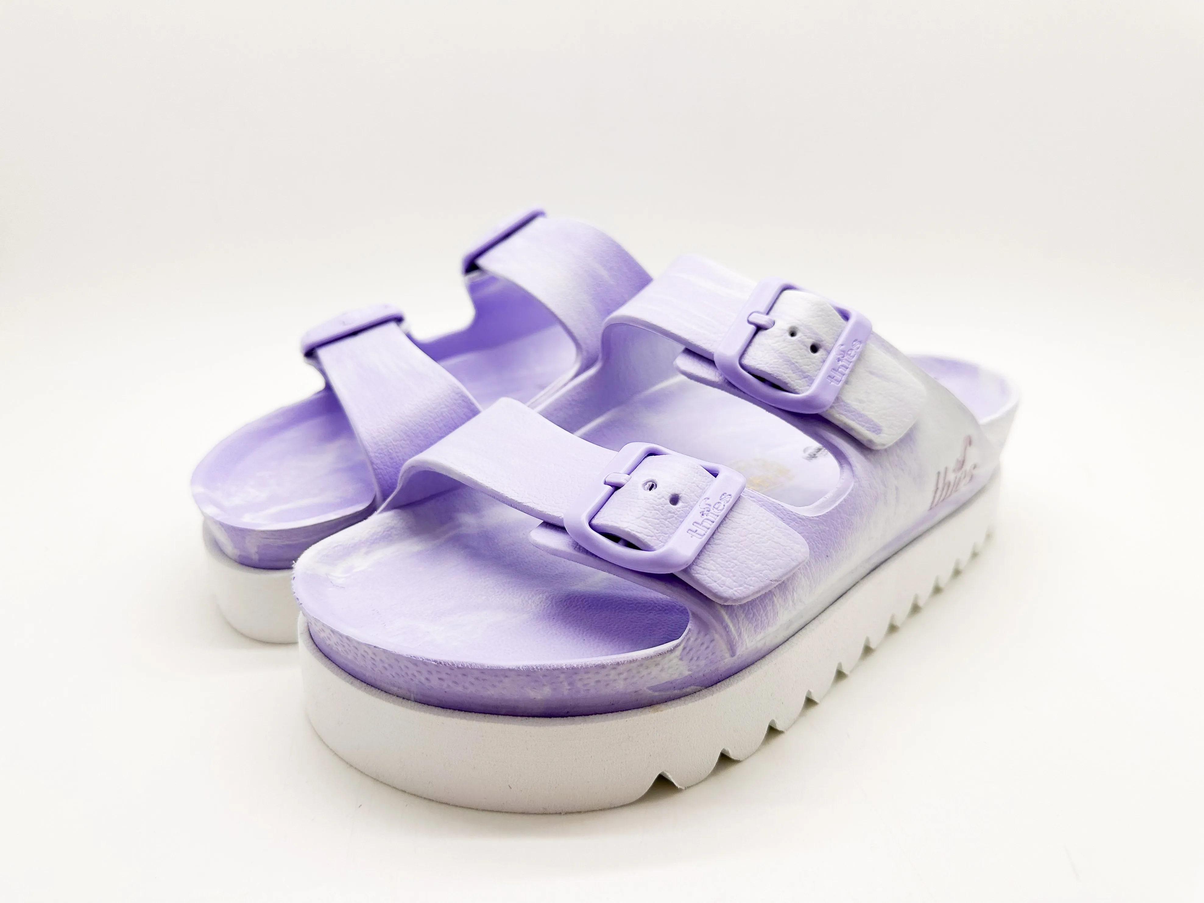 thies 1856 ® Ecofoam Plateau Sandal Two-Tone vegan white lavender (W)