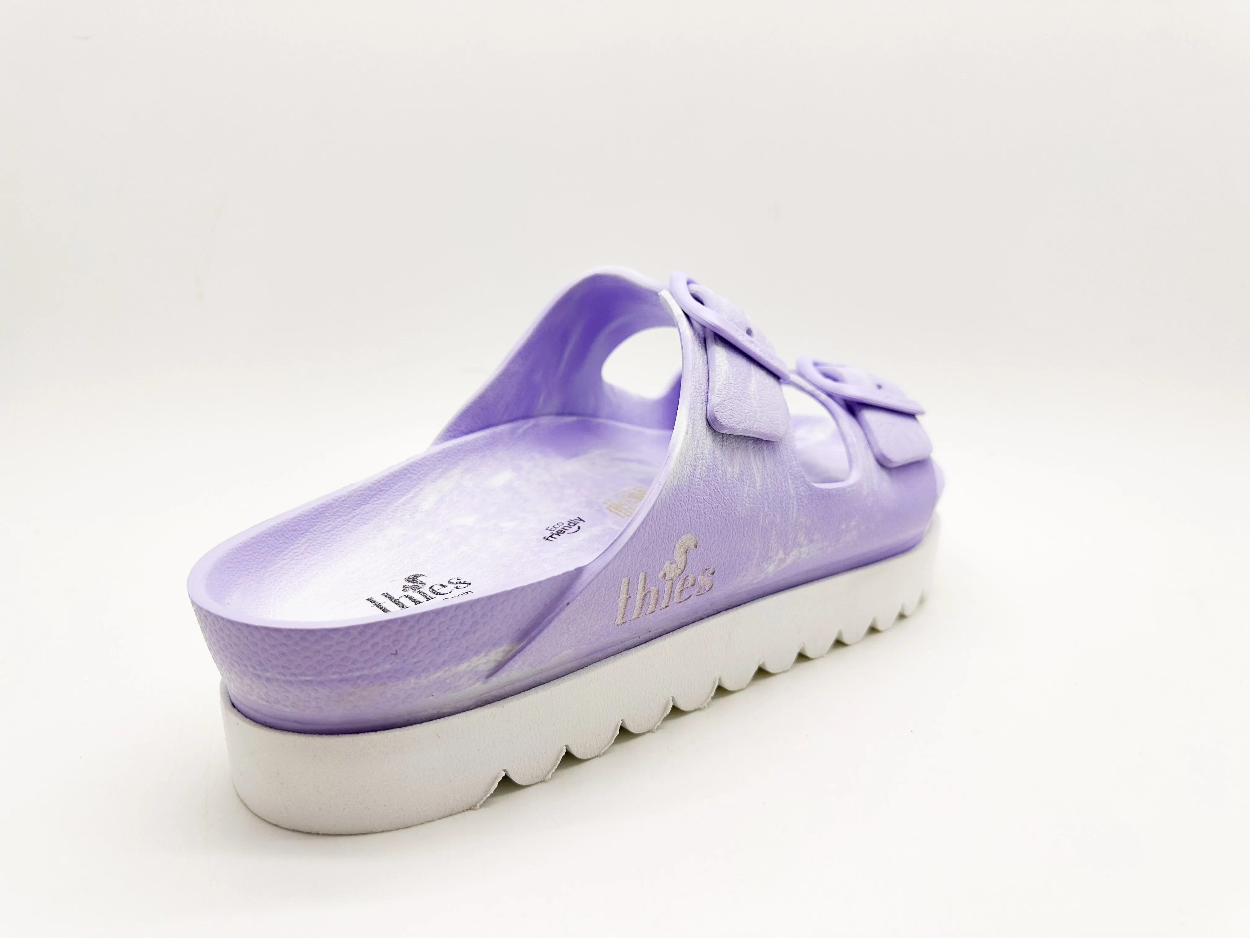 thies 1856 ® Ecofoam Plateau Sandal Two-Tone vegan white lavender (W)