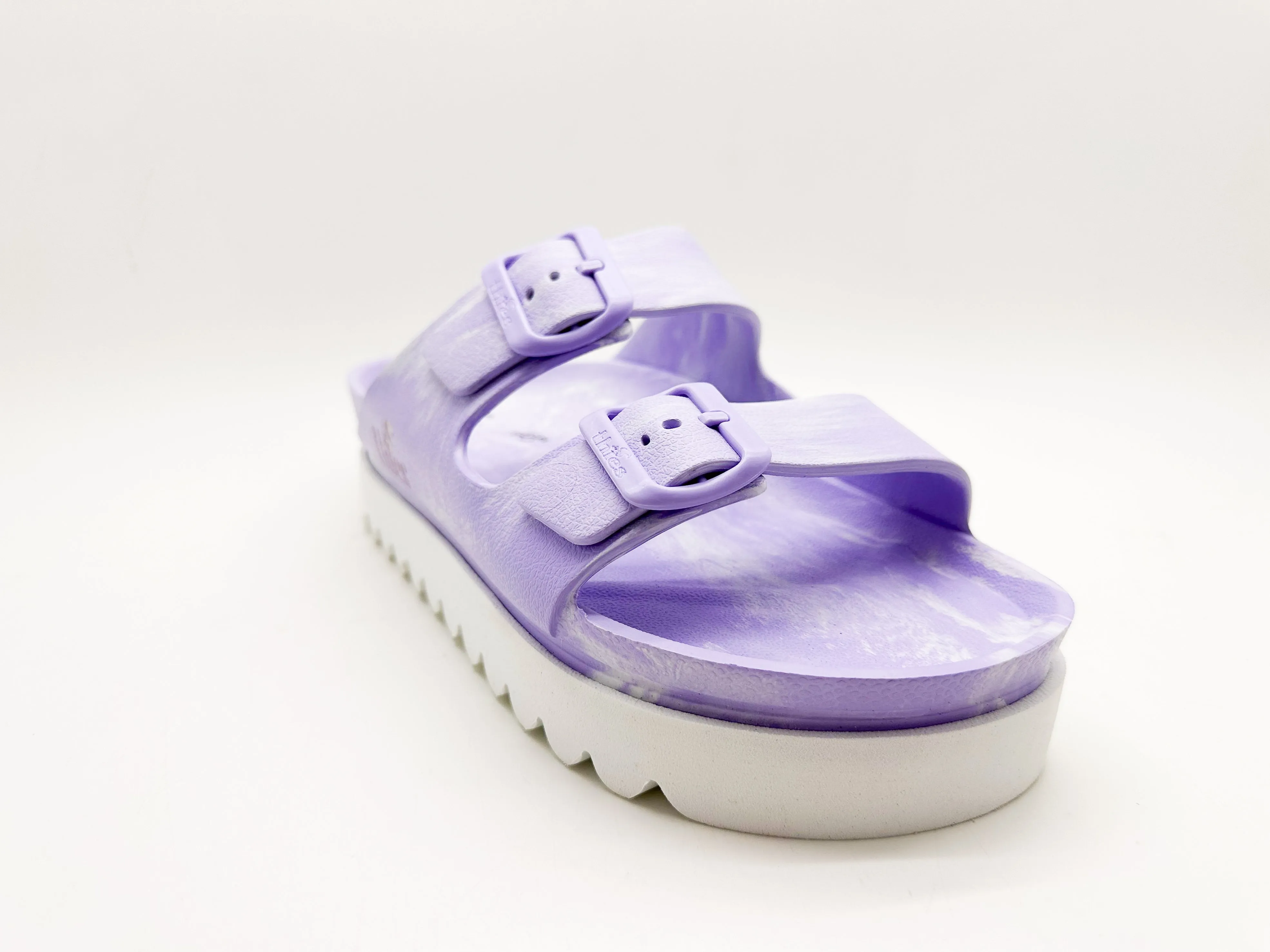 thies 1856 ® Ecofoam Plateau Sandal Two-Tone vegan white lavender (W)