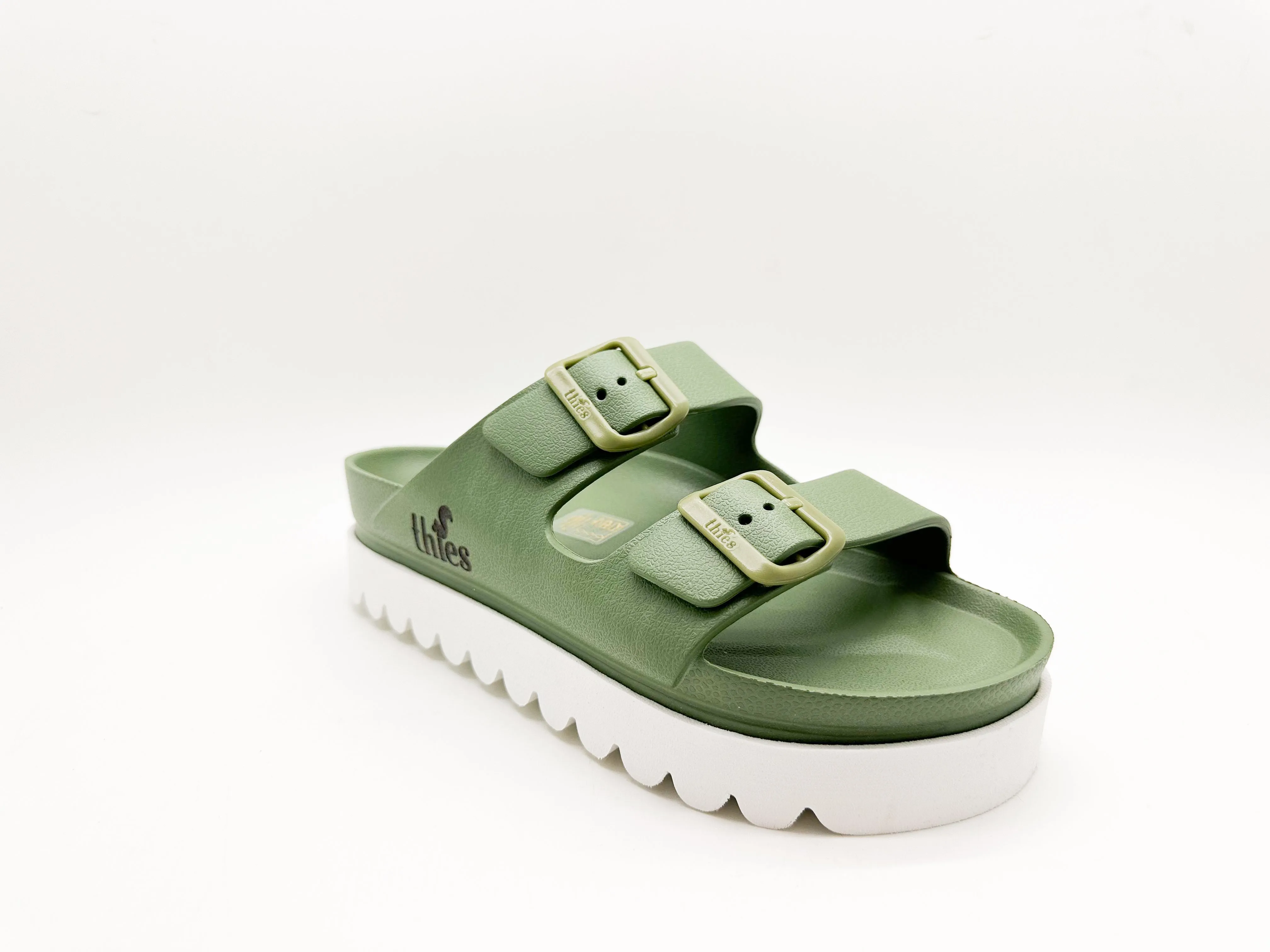 thies 1856 ® Ecofoam Plateau Sandal vegan khaki (W)