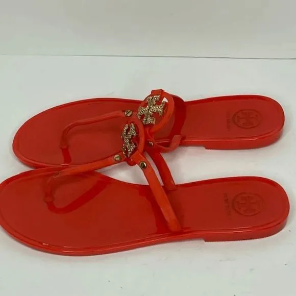 Tory Burch Orange Jelly‎ Mini Miller Sandals Rare