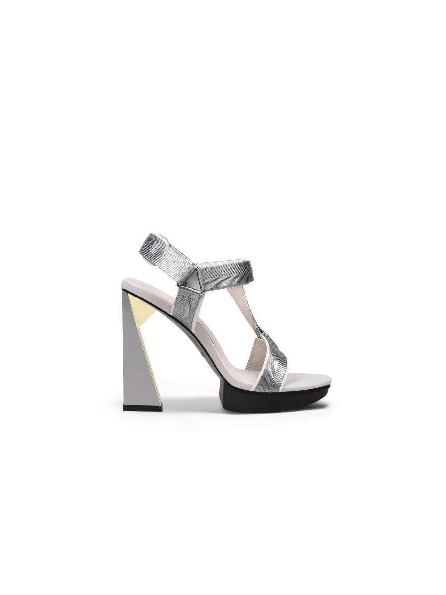 Tribeca Sky High Heel Silver Gladiator