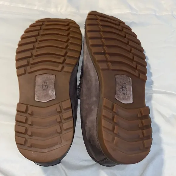 Ugg Mens Plainson Distressed Brown Leather Loafers Sz 10 EXCELLENT