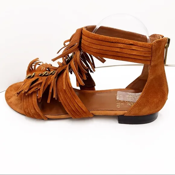 {Vince Camuto} Hershell Suede Fringe Sandals