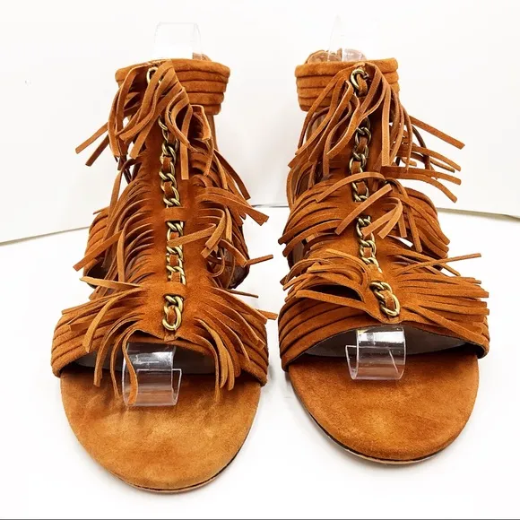 {Vince Camuto} Hershell Suede Fringe Sandals