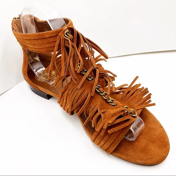 {Vince Camuto} Hershell Suede Fringe Sandals