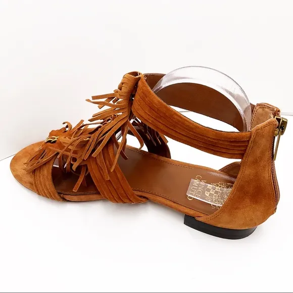 {Vince Camuto} Hershell Suede Fringe Sandals