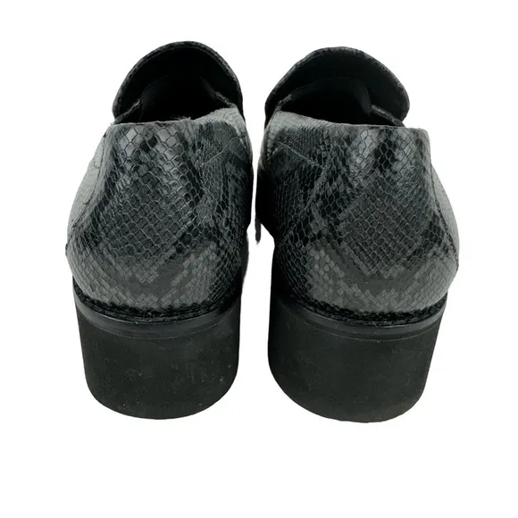 Vince Zeta Snakeskin Embossed Platform Loafers