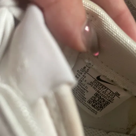 White and Silver Nike Sneakers