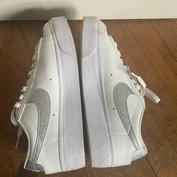 White and Silver Nike Sneakers