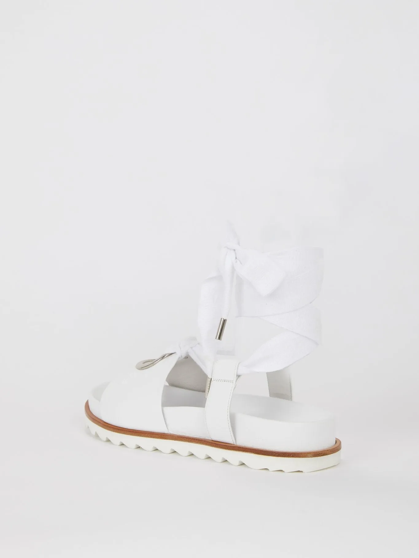 White Nappa Gladiator Sandals
