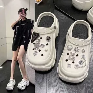 Wholesale Super thick-soled and super-soft summer clogs for women for outdoor use and indoor household beach non-slip garden slippers
