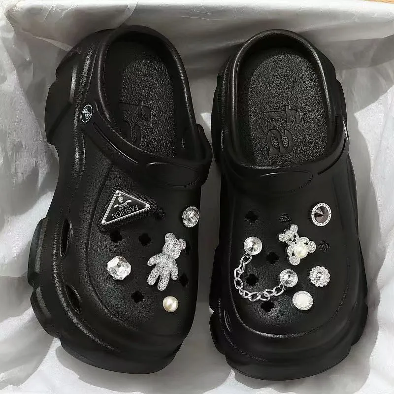 Wholesale Super thick-soled and super-soft summer clogs for women for outdoor use and indoor household beach non-slip garden slippers