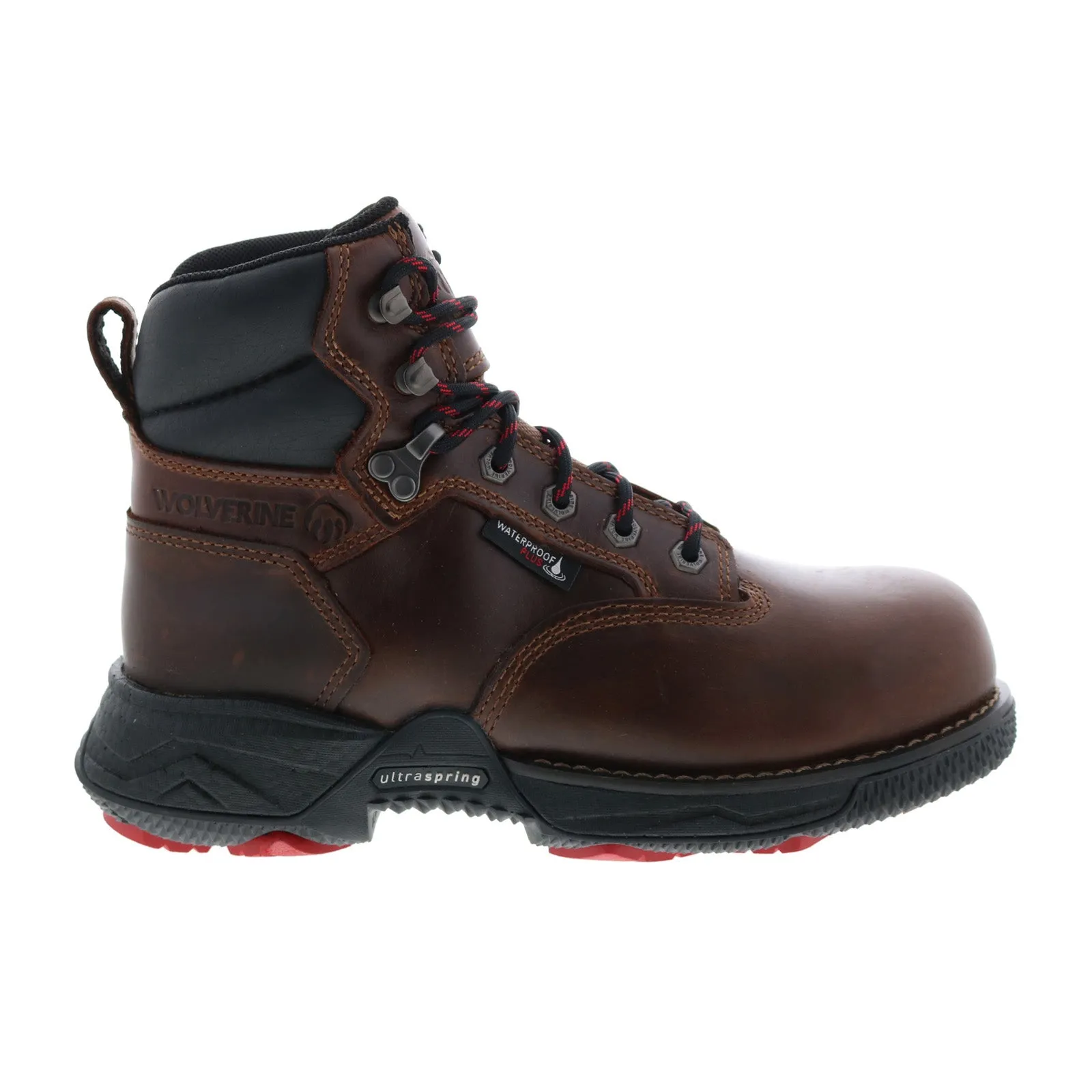 Wolverine Hellcat Fuse Ultraspring WP CM 6" Mens Brown Wide Work Boots