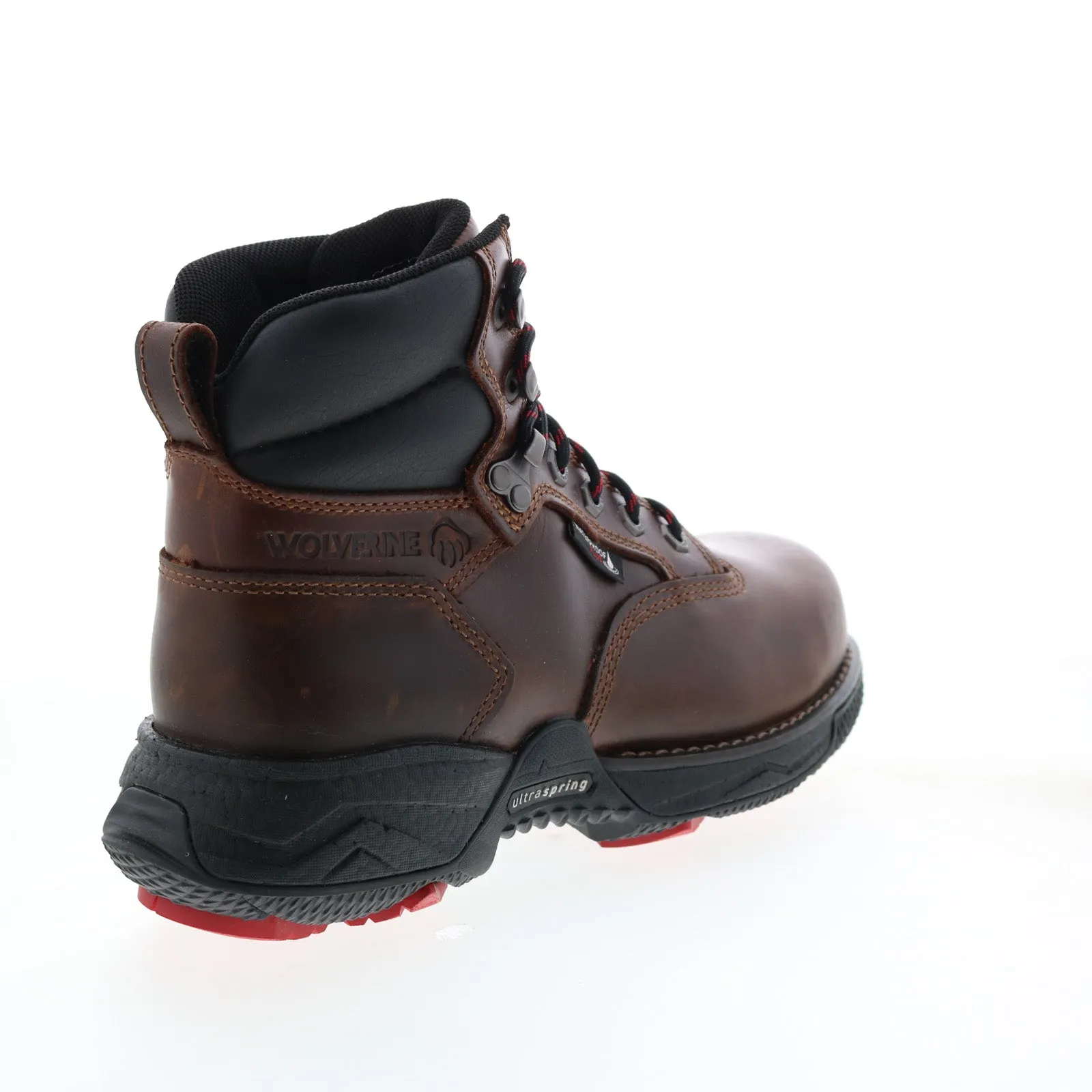 Wolverine Hellcat Fuse Ultraspring WP CM 6" Mens Brown Wide Work Boots