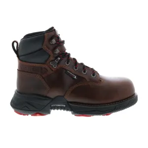 Wolverine Hellcat Fuse Ultraspring WP CM 6" Mens Brown Wide Work Boots