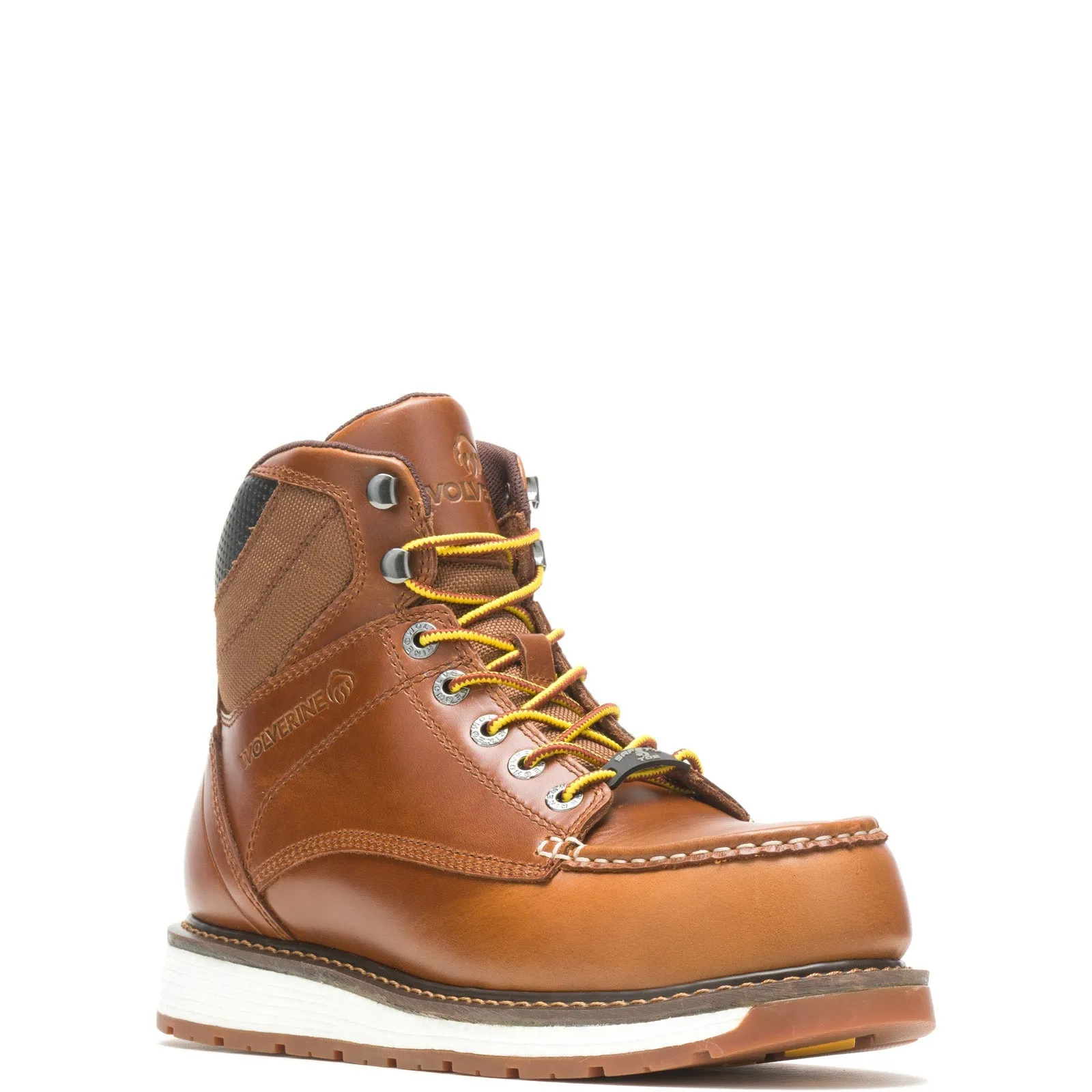 Wolverine Hellcat Ultraspring Moc Toe Wedge 6" WP Mens Brown Wide Work Boots