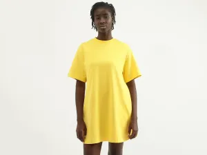 Women Solid Round Neck Dress