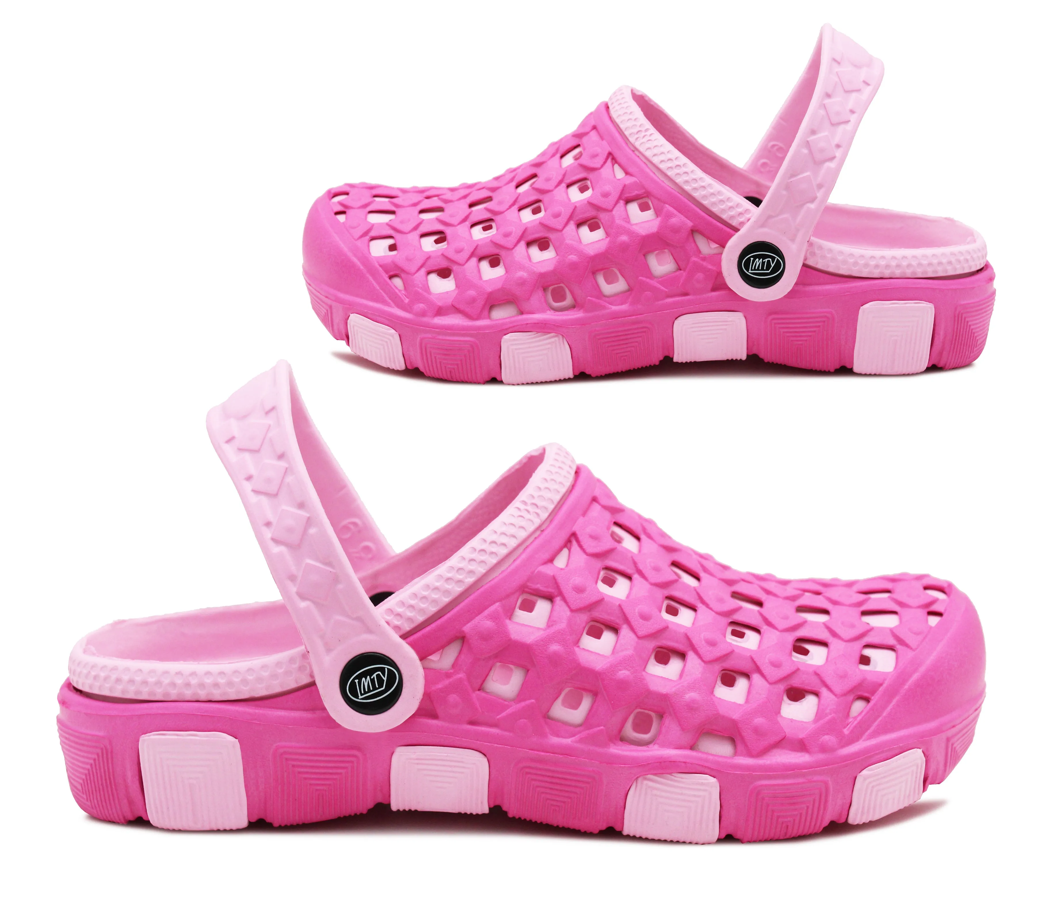 Womens Clogs Lightweight Fuchsia Pink EVA Breathable Beach Summer Sandals Ladies Garden Hospital Shower Pool Shoes