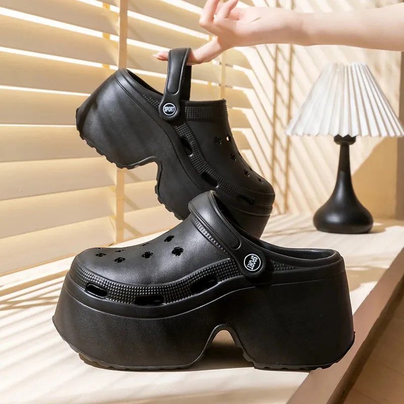 Women's Fashion Chunky Platform Sandals Summer Thick Sole EVA Clogs Garden Shoes for Women Outdoor Non Slip Beach Slippers