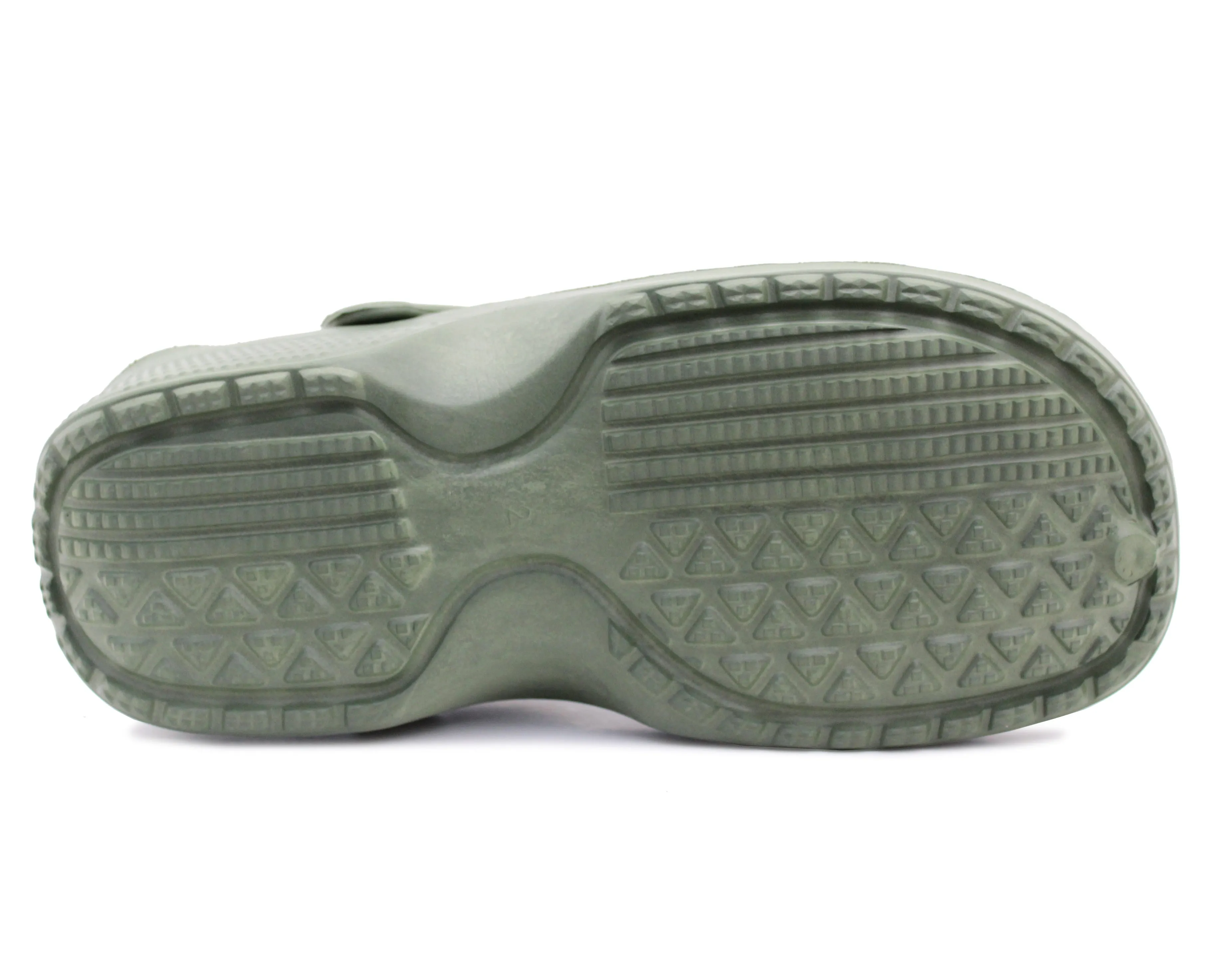 Womens Lightweight Clogs EVA Slip On Garden Adjustable Strap Summer Beach Hospital Nurse Kitchen Chef Water Shoes Sandals in Green